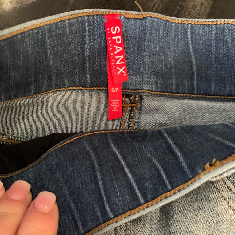 Spanx jeans, two pair, size small, lt denim & gray